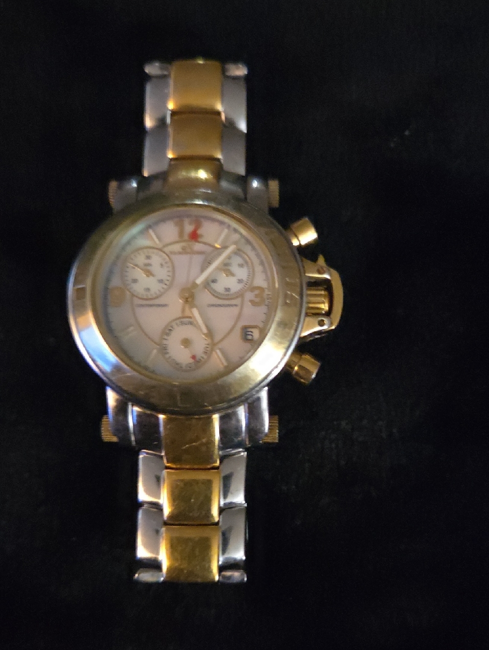 Two-Tone Gold and Silver Women's Chronograph Watch (Needs A Battery)